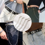 Punk Wallet Chain Jeans Waist Moon Star Rivets Skull Rock Goth Pants Jewelry