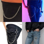 Punk Wallet Chain Jeans Waist Moon Star Rivets Skull Rock Goth Pants Jewelry