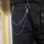 Punk Wallet Chain Jeans Waist Moon Star Rivets Skull Rock Goth Pants Jewelry