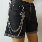 Punk Wallet Chain Jeans Waist Moon Star Rivets Skull Rock Goth Pants Jewelry