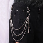 Punk Wallet Chain Jeans Waist Moon Star Rivets Skull Rock Goth Pants Jewelry