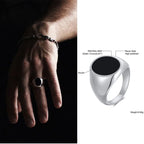 Men's Punk Vintage Rings Retro Viking Knot Rune Signet Bands
