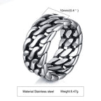 Men's Punk Vintage Rings Retro Viking Knot Rune Signet Bands