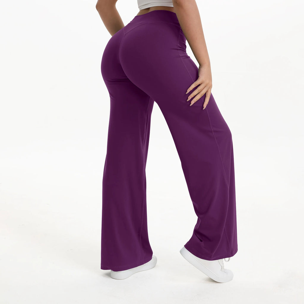 Comfort Flared Leggings Yoga Tights Casual Gym Pilates Sports Fitness