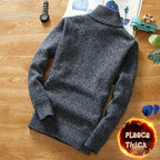Half-Zipper Fleece Sweater Turtleneck Warm Pullover