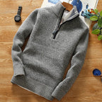 Half-Zipper Fleece Sweater Turtleneck Warm Pullover