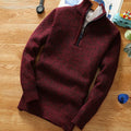 Half-Zip Sweater Turtleneck Warm Pullover