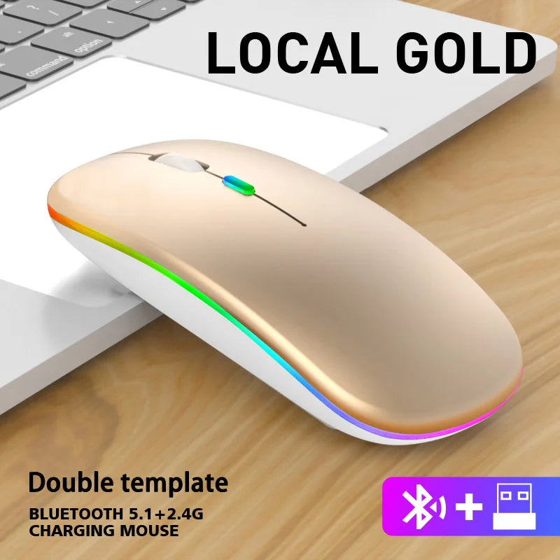 Quiet No-Click Silent Computer Mouse Bluetooth Dual-Mode USB Rechargeable-Keep Melbourne Marvellous Official Store