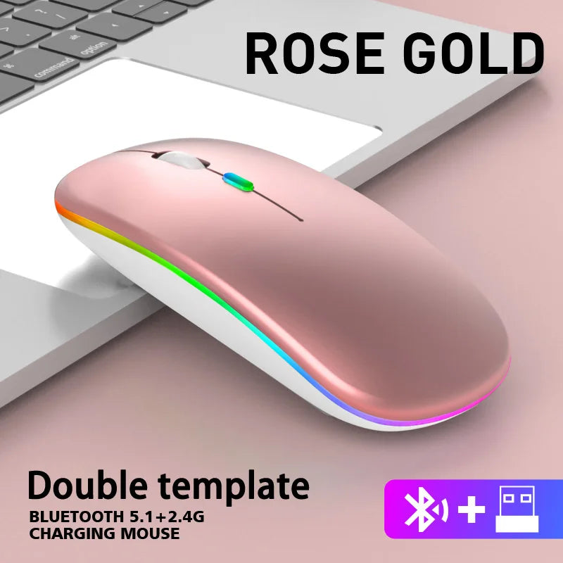 Quiet No-Click Silent Computer Mouse Bluetooth Dual-Mode USB Rechargeable-Keep Melbourne Marvellous Official Store