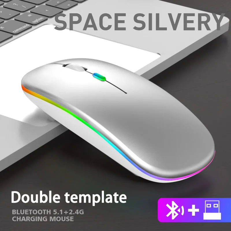 Quiet No-Click Silent Computer Mouse Bluetooth Dual-Mode USB Rechargeable-Keep Melbourne Marvellous Official Store