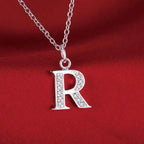 Letters Sterling Silver Necklace Pendant Name Initial