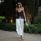 Women's Rave Festival Blouse Chiffon Cami Backless Top