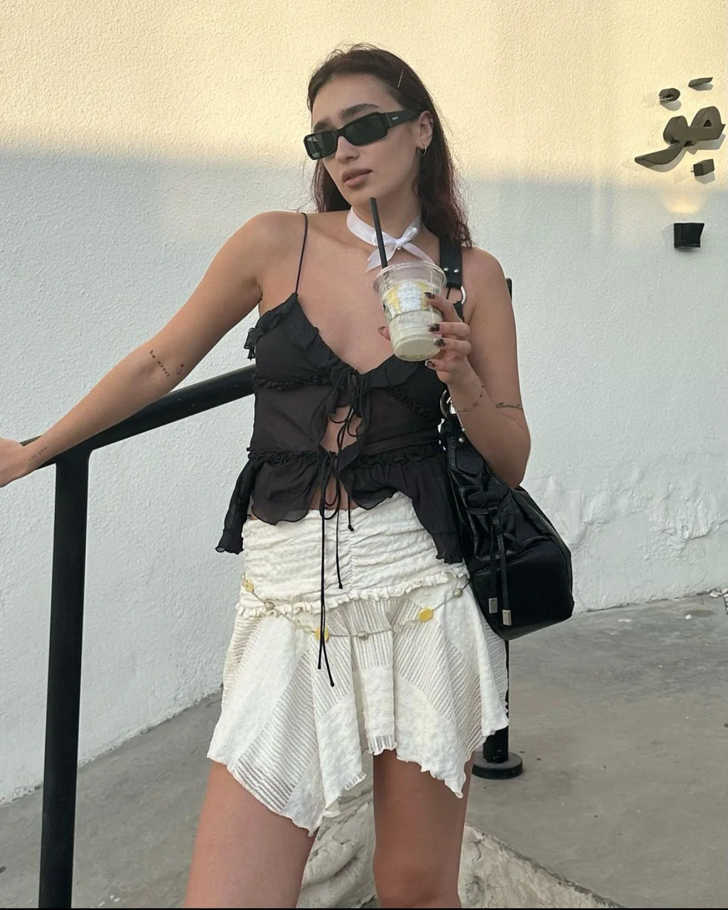 Women's Rave Festival Sleeveless Chiffon Cami Backless Top