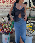 Women's Rave Festival Blouse Chiffon Cami Backless Top