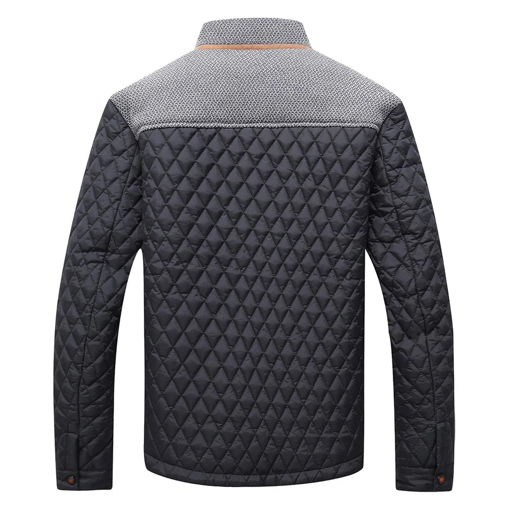 Men's Bomber Puffer Jacket Diamond Quilted