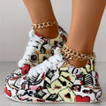 Women's Graffiti All Over Print Sneakers