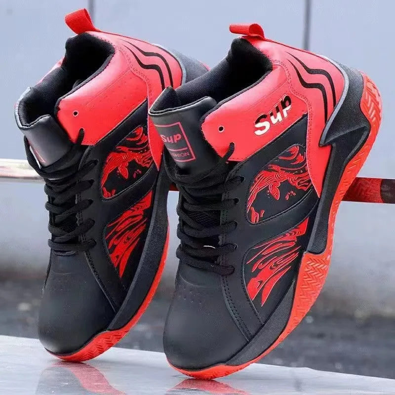 Men's High Top Basketball Street Flame Wave