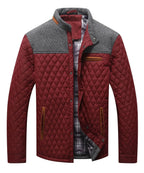 Men's Bomber Puffer Jacket Diamond Quilted