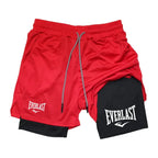 Men's Shorts 2 in 1 Layer Double Deck Gym Fitness Bottoms