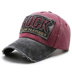 ROCK Washed Baseball Cap Shabby Denim Hat