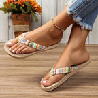 Flip Flops Resort Wear Tropical Beach Thongs Flats Women's