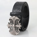 Retro Men's Belt Bohemian Hollow Ornate Buckle Punk Gothic Rock