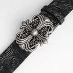 Retro Men's Belt Bohemian Buckle Cross Punk Gothic Extra Long 130cm