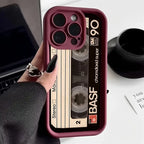 Retro Mix Tape Cassette iPhone Case Old School Shockproof Cover