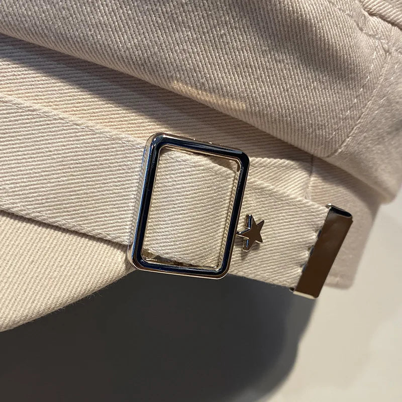 Retro Military Three Star Hat Vintage Beret Cap