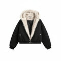 Retro Plush Hooded Fur Jacket Punk Vintage Unisex