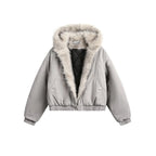 Hooded Fur Jacket Punk Vintage Retro Unisex