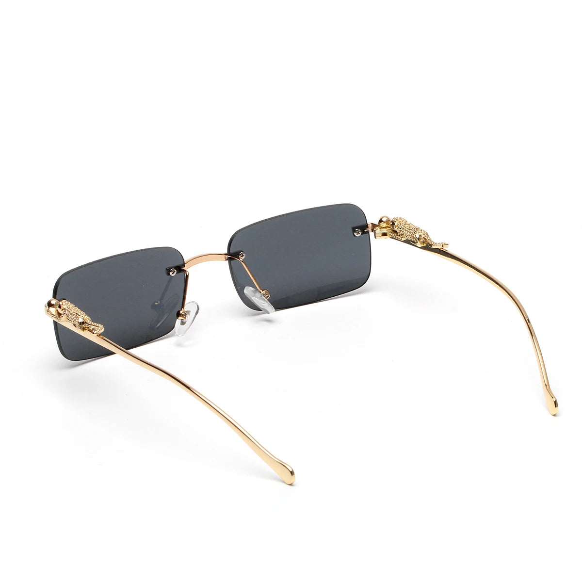 Rimless Sunglasses UV400 Fashion Square Metal Glasses Unisex