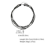 Rock Punk Multi-Layer Leather Necklace With Pendant
