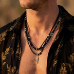 Rock Punk Multi-Layer Leather Necklace With Pendant