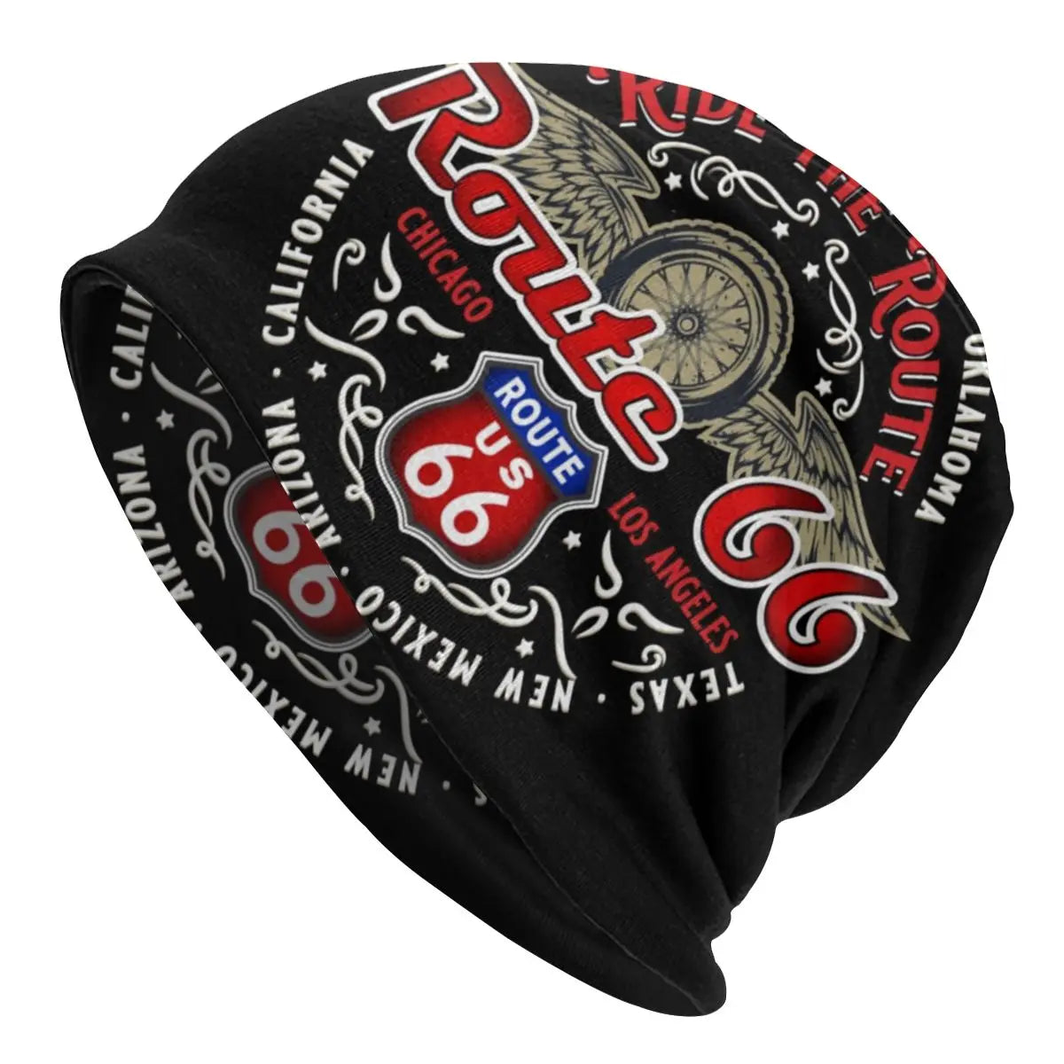 Route 66 America Road Vintage Beanie Skullies Hats