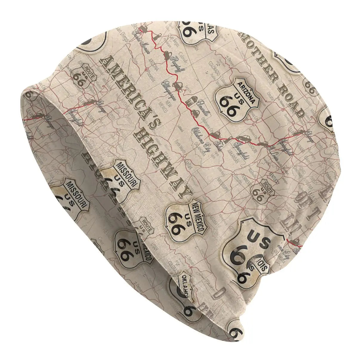 Route 66 America Road Vintage Beanie Skullies Hats