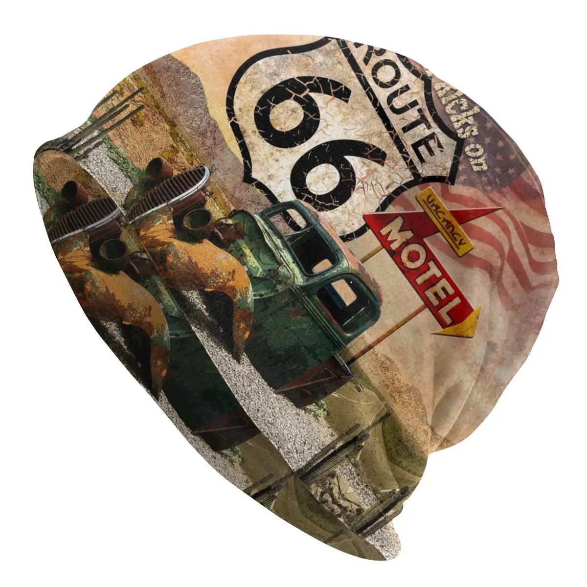 Route 66 America Road Vintage Beanie Skullies Hats