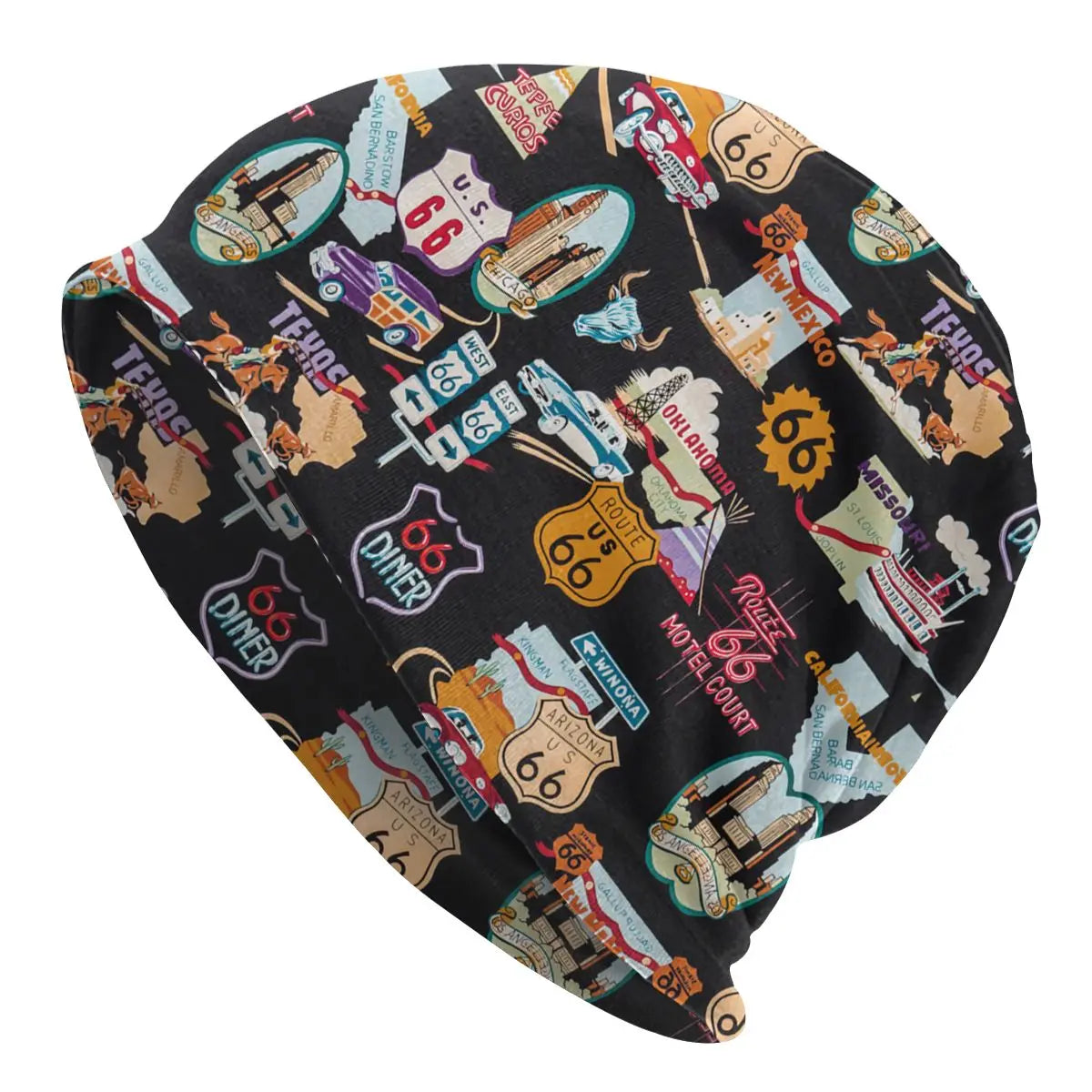 Route 66 America Road Vintage Beanie Skullies Hats