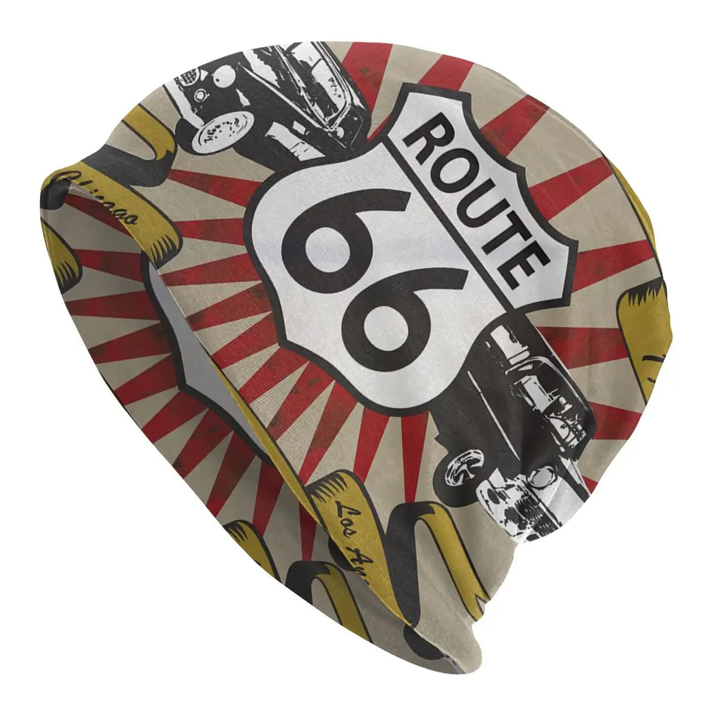 Route 66 America Road Vintage Beanie Skullies Hats
