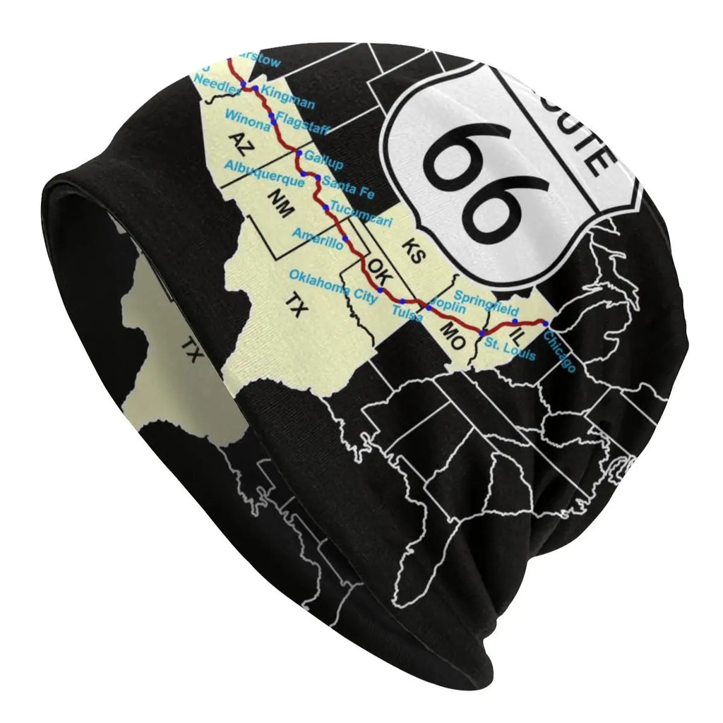 Route 66 America Road Vintage Beanie Skullies Hats