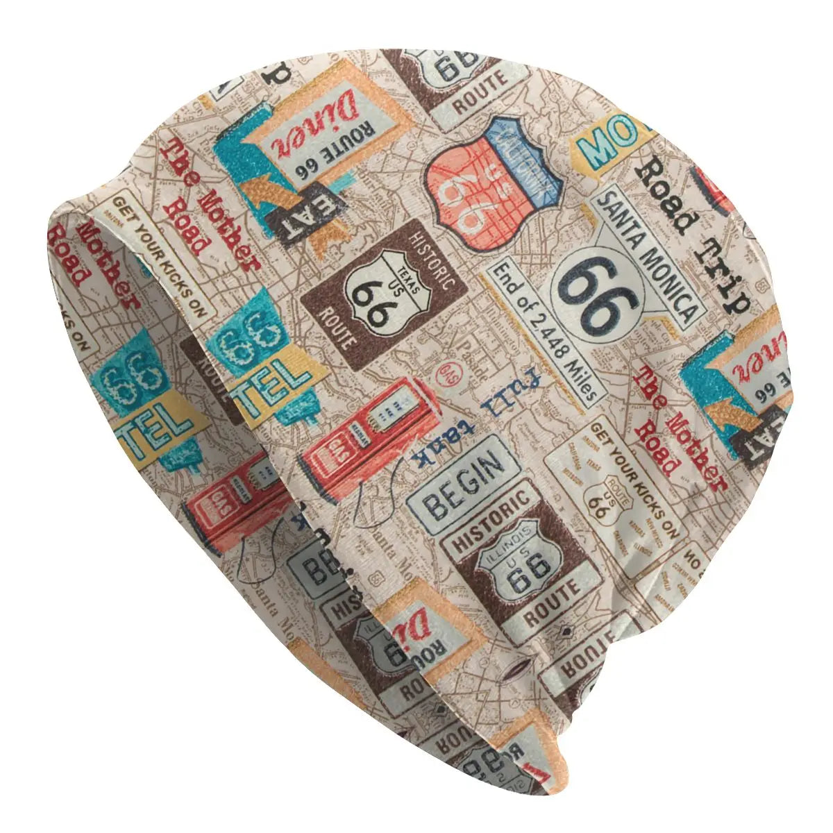 Route 66 America Road Vintage Beanie Skullies Hats