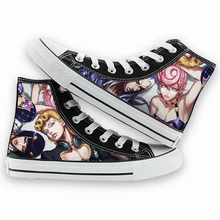 High-Top Anime 3D Cartoon Print Unisex Streetwear Canvas Sneakers