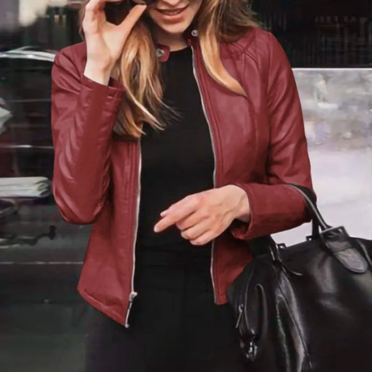 Classic Moto Biker Jacket Faux Leather Motorbike Style