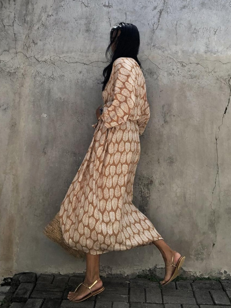 Beach Wrap Bikini Swimwear Cover Up Kimono-Style Resort Wear Sarong