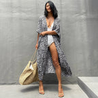 Beach Wrap Bikini Swimwear Cover Up Kimono-Style Resort Wear Sarong