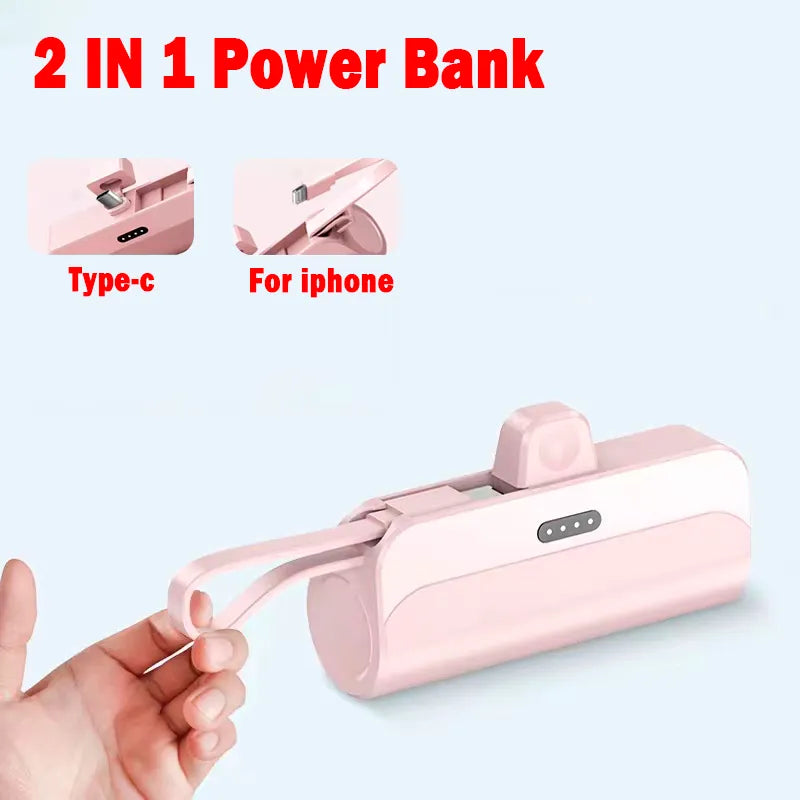 Fast Charger Mini Power Bank Mobile Phone Portable Pocket Battery