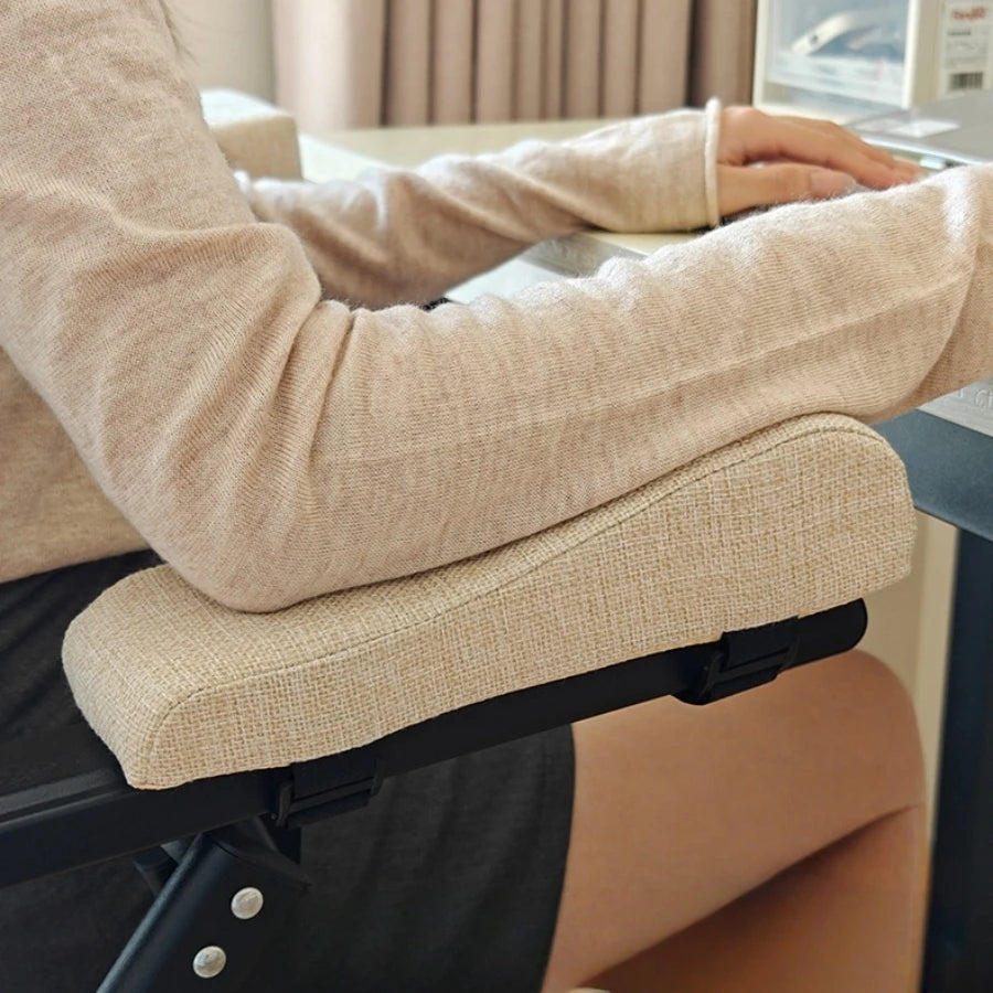 1 Pair Armrest Cushions Memory Foam Office Chair Elbow Support Pads Arm Rest