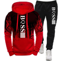 2pcs Combo Set Tracksuit Hoodie Sweatshirt and Track Pants Sportswear