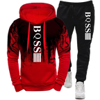 2pcs Combo Set Tracksuit Hoodie Sweatshirt and Track Pants Sportswear