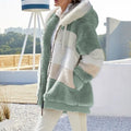 Oversized Jacket Plush Hooded Warm Loose Fit Women's Coat